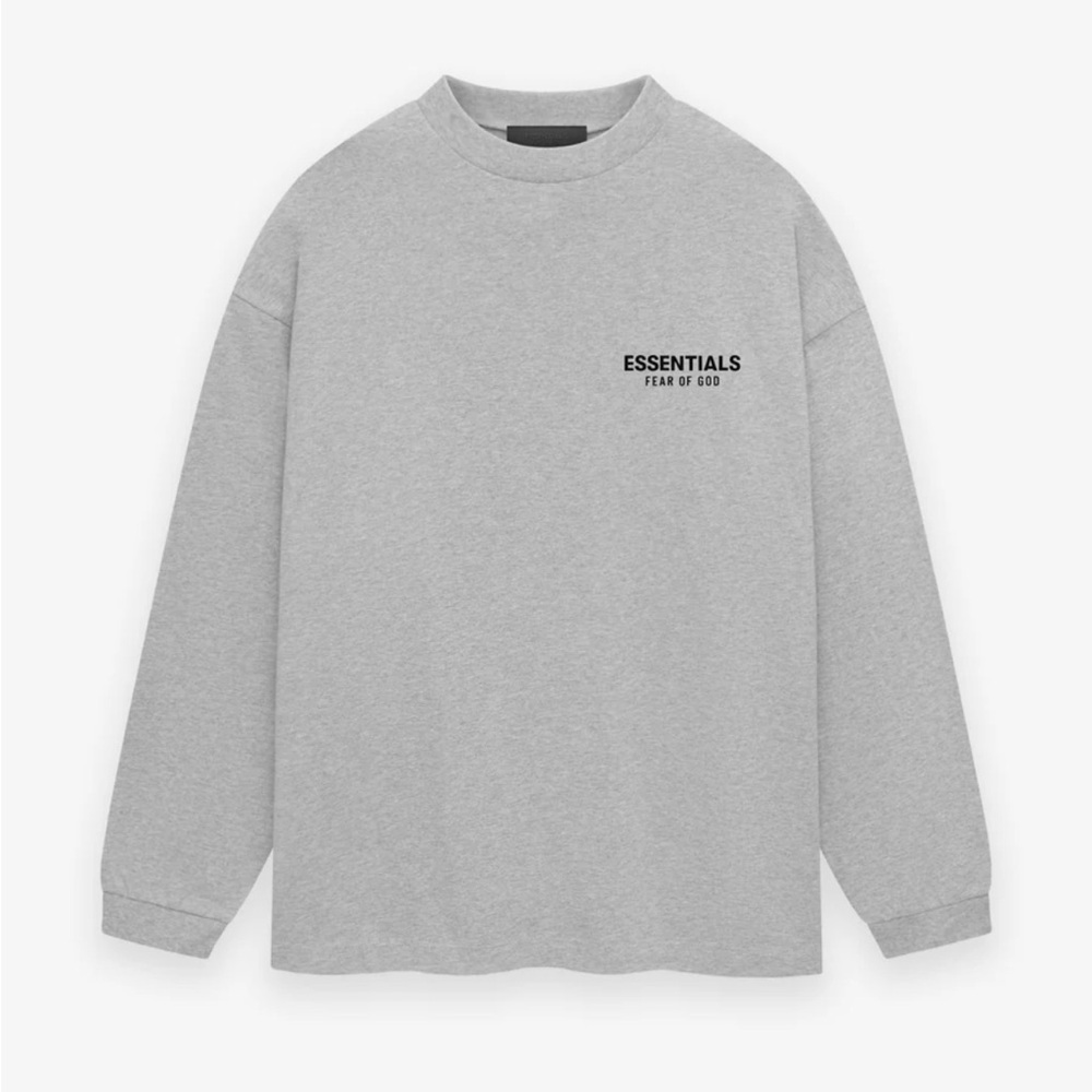 Essentials Gray Crewneck Oversized Shirt